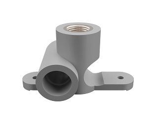 Колено комбинированное настенное GF+Hakan PPR ВР 25х1/2", сквозное, серое Колено комбинированное настенное GF+Hakan PPR ВР 25х1/2", сквозное, серое