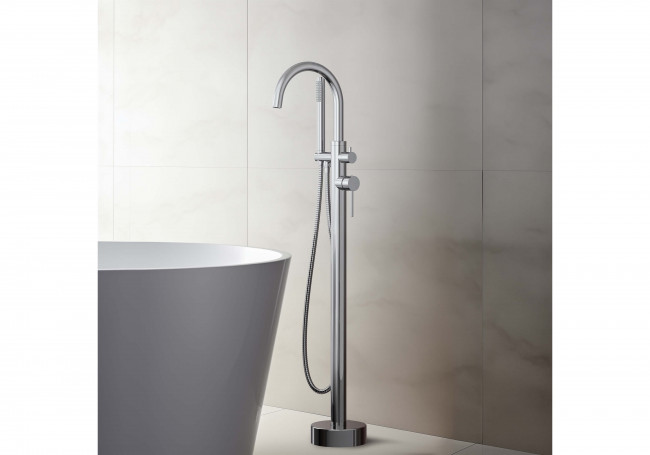 Смеситель для ванны Aquatek Европа напольный, хром AQ1345CR