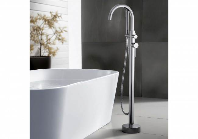 Смеситель для ванны Aquatek Европа напольный, хром AQ1345CR